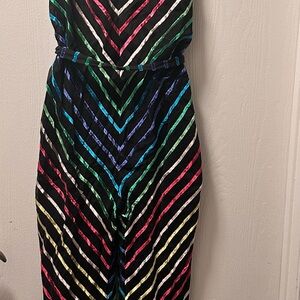 Amanda Uprichard Rainbow Chevron Jumpsuit - Sz M